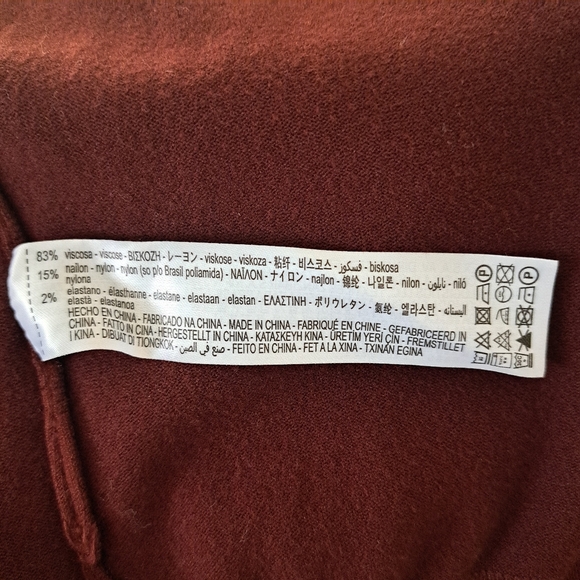 NWT Zara Brown Turtleneck Sweater with Ribbed Design - Picture 9 of 9